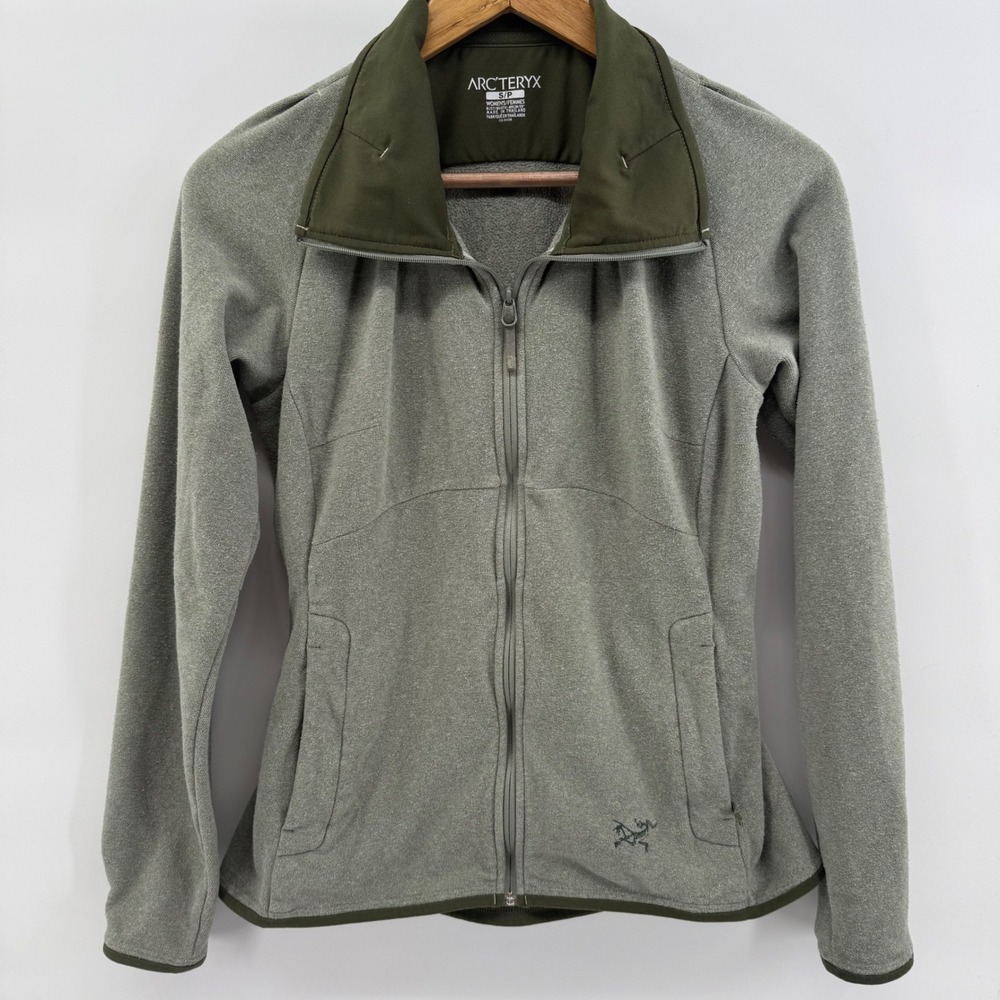 Arc'teryx Ellison Polartec Womens Full Zip Fleece Jacket Sage Green Olive Small